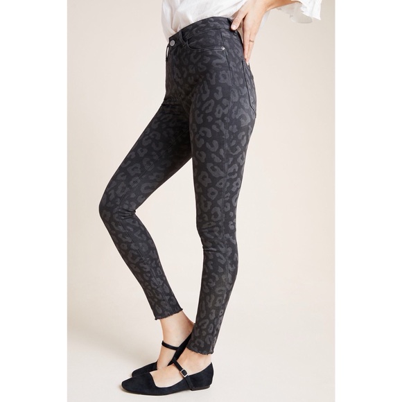Anthropologie DL1961 Farrow Ankle Leopard High-Rise Instasculpt Skinny Jean 31 - Picture 4 of 14